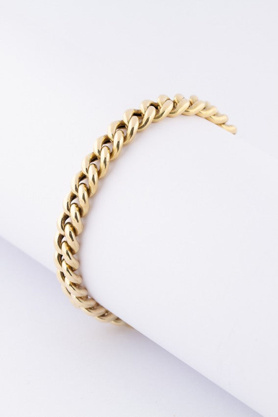 Gouden gourmet armband