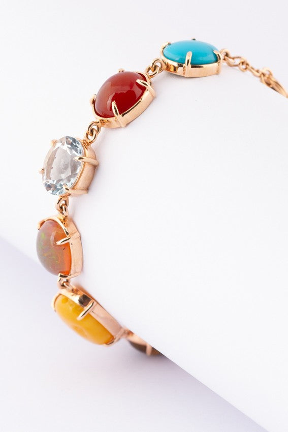 Gouden armband met edelstenen