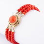3-strengs bloedkoralen armband