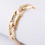 Gold bi-color link bracelet