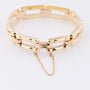 Gold bi-color link bracelet