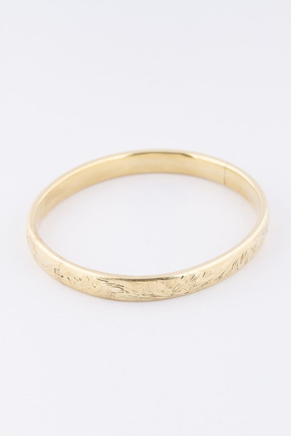 Gold engraved slave bracelet