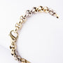 White/yellow gold jasseron bracelet