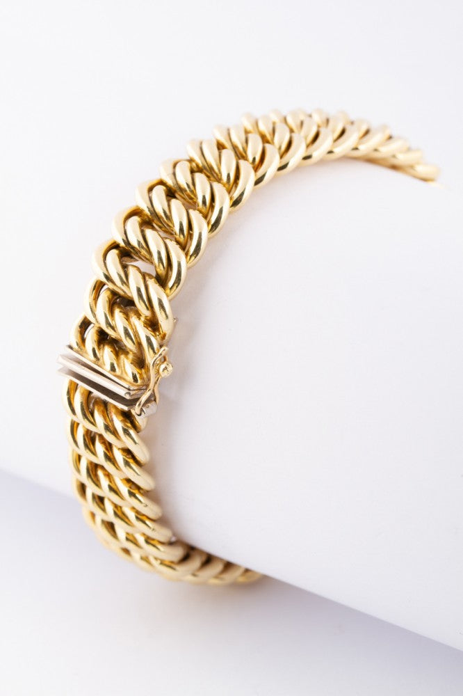Gold double gourmet bracelet