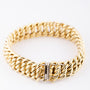 Gold double gourmet bracelet