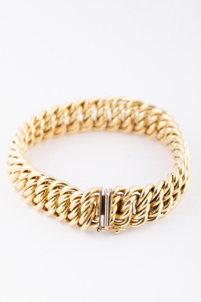 Gold double gourmet bracelet