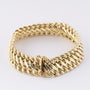 Gold double gourmet bracelet