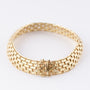 Gold braided link bracelet