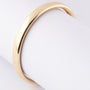 Gold bangle bracelet with hinge closure