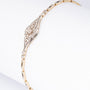 White/yellow gold link bracelet with old-cut brilliant-cut diamonds and rose-cut diamonds