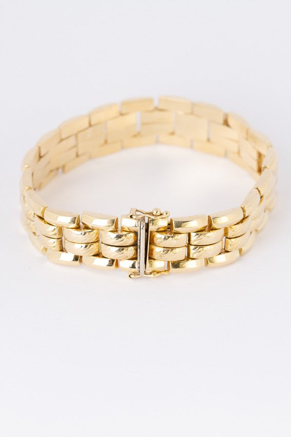 gold link bracelet