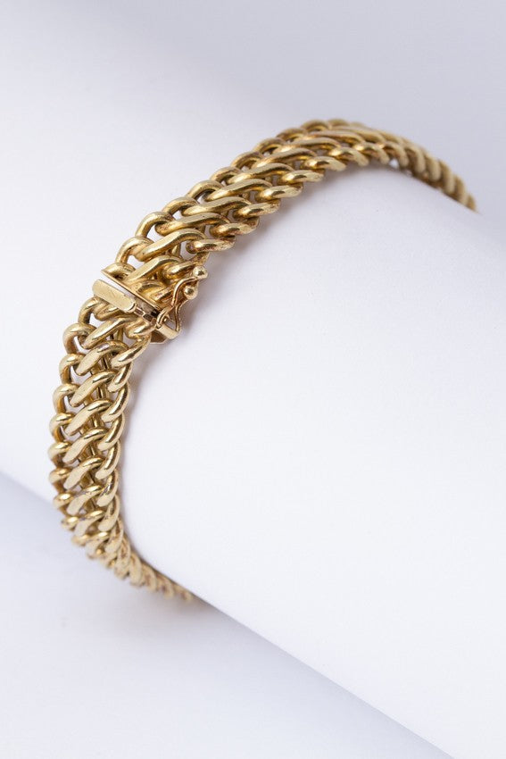 Gold double gourmet bracelet