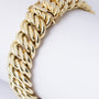 Gold double gourmet bracelet