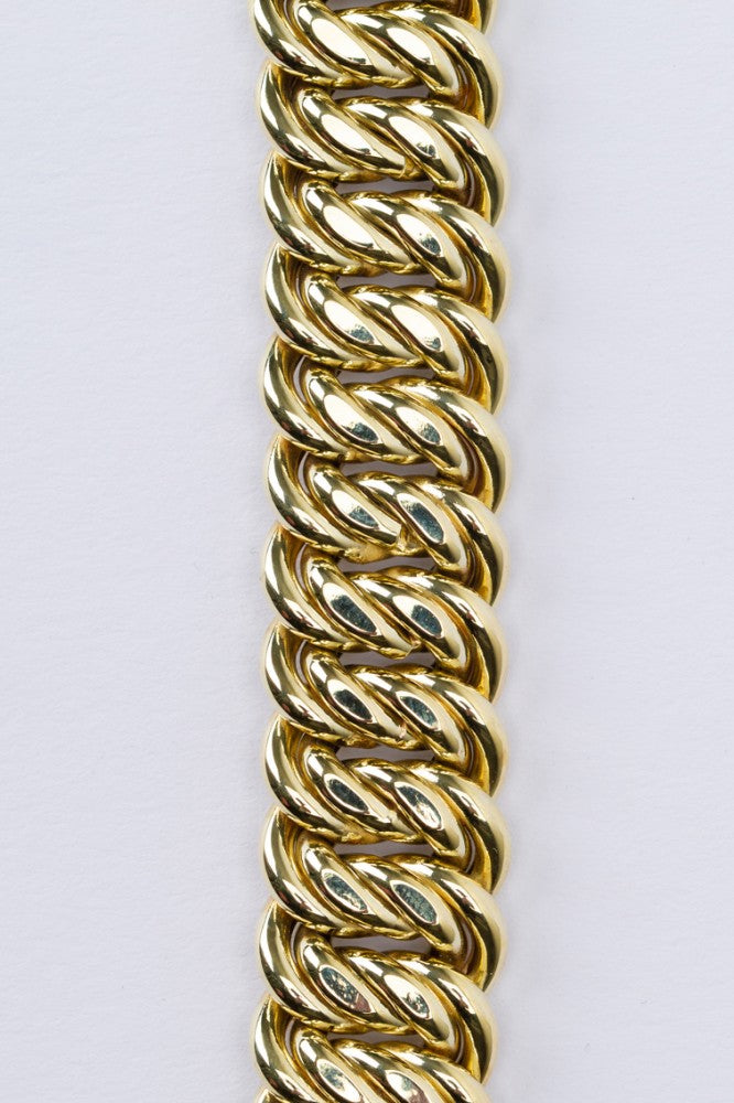 Gold double gourmet bracelet