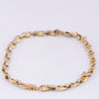 18 carat white/yellow gold solid link bracelet