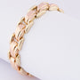 Gold bi-color link bracelet