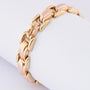 Gold bi-color link bracelet