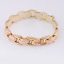 Gold bi-color link bracelet