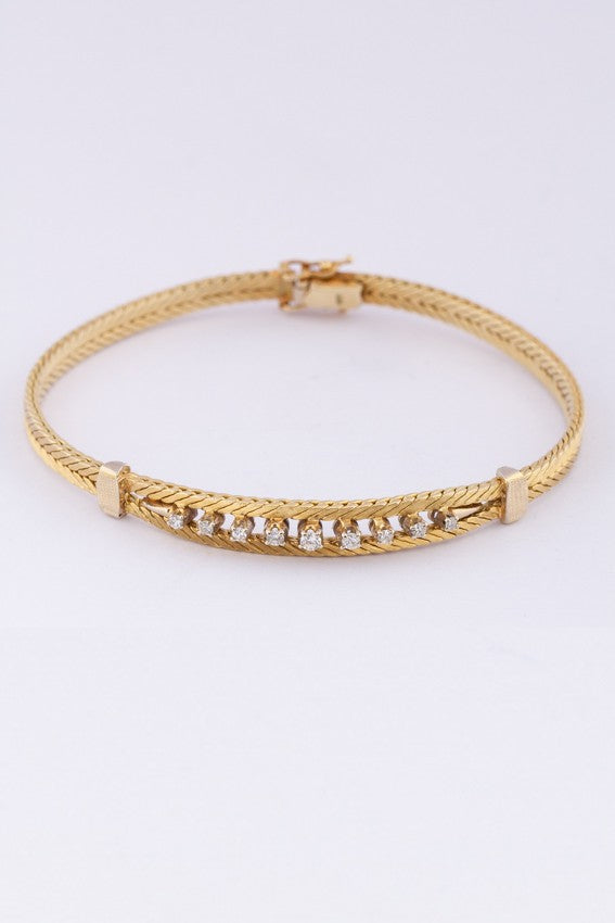 Gouden armband met briljanten