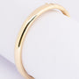 Gold bangle with hinge closure