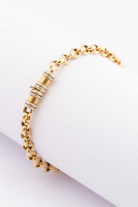 Gold jasseron bracelet