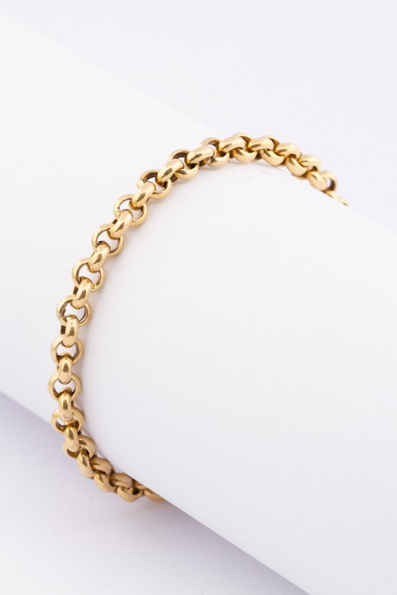 Gold jasseron bracelet