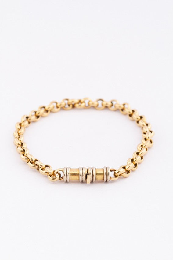 Gold jasseron bracelet