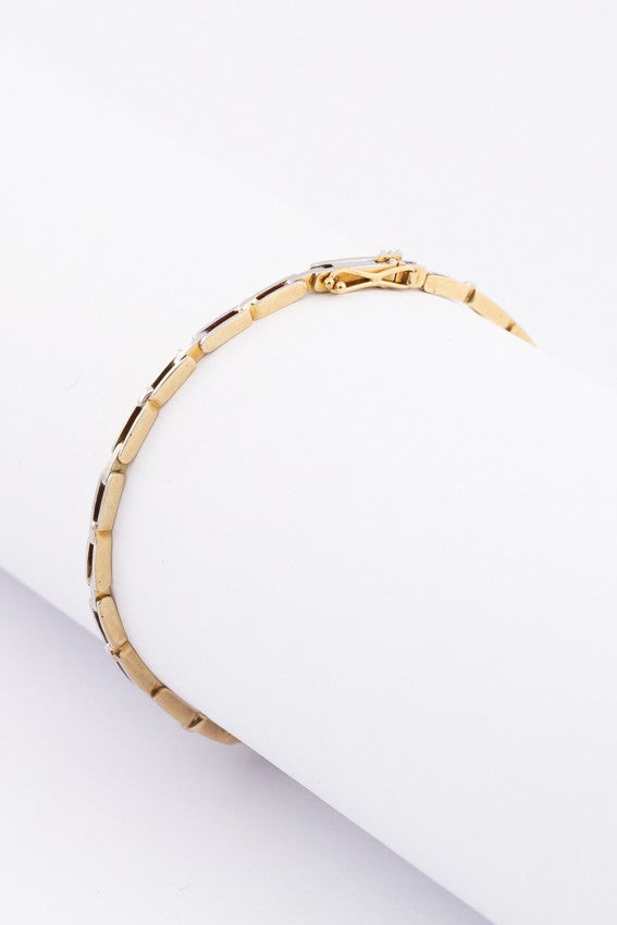 Art Nouveau bracelet with a brilliant and diamond