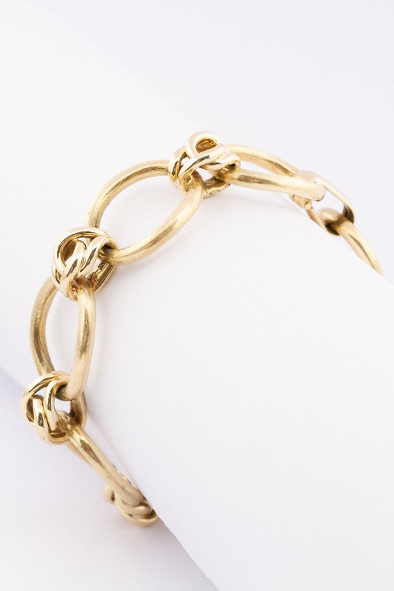 Gold link bracelet