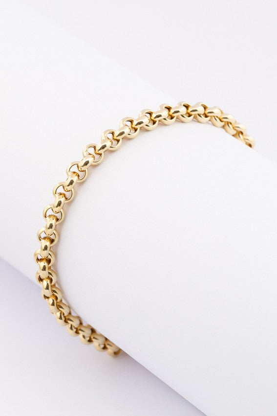 Gold jasseron bracelet