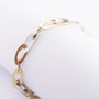 White/yellow gold link bracelet