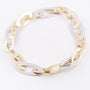 White/yellow gold link bracelet