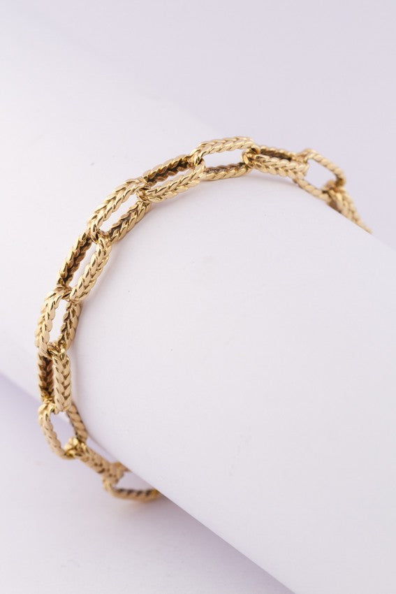 Gouden massieve schakel armband