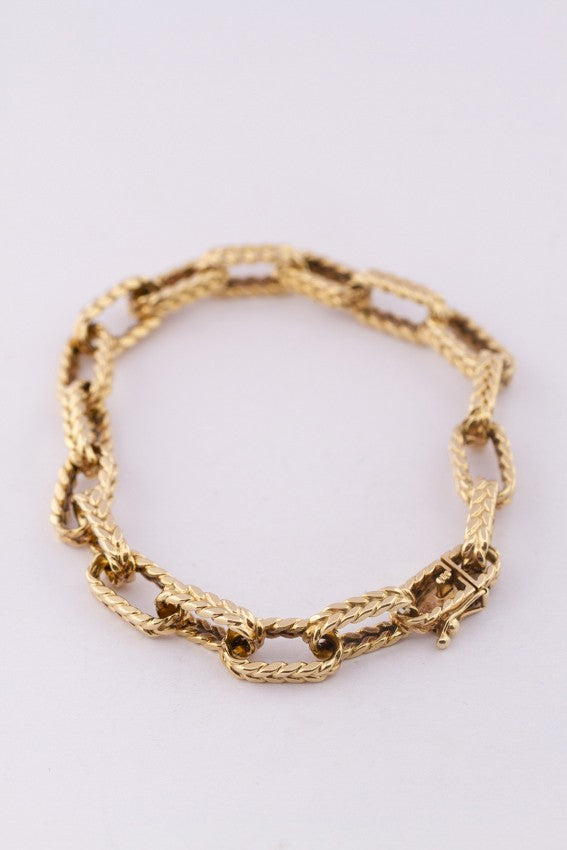 Gouden massieve schakel armband