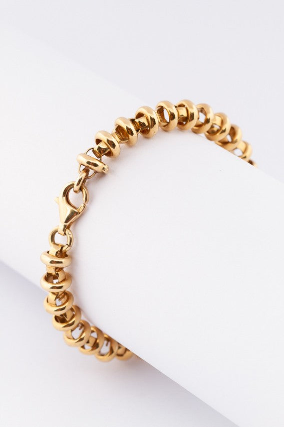 Gouden schakel armband