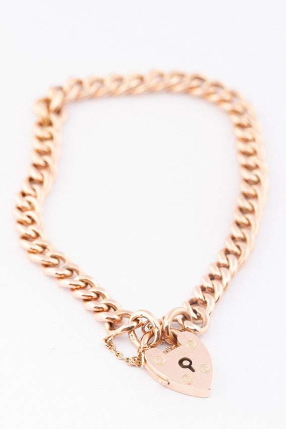 Antieke 9 krt. gourmet armband