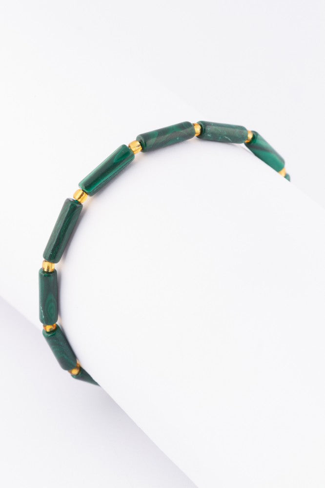 Armband met malachiet en citrien