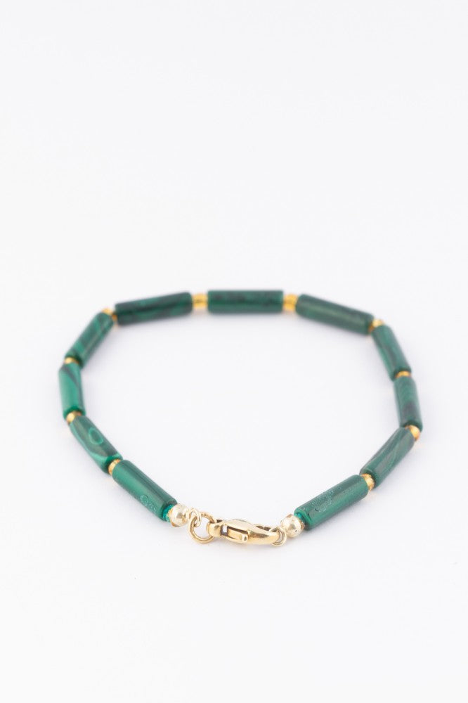 Armband met malachiet en citrien