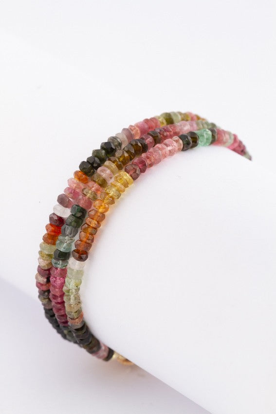 Toermalijn armband met gouden slot