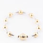 White/yellow gold link bracelet