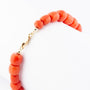 Antique red coral bracelet with gold clasp