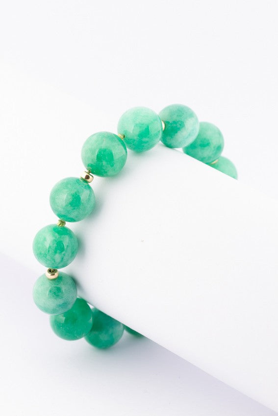 Jade armband aan gouden slot