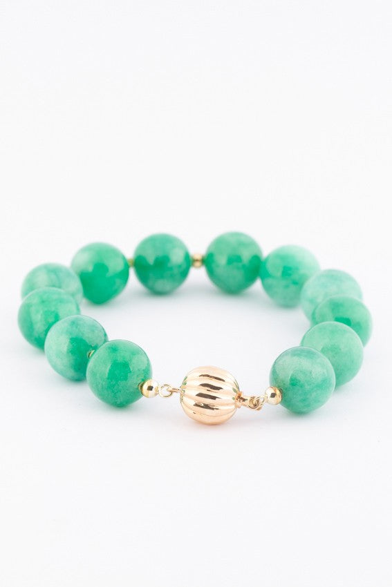 Jade armband aan gouden slot