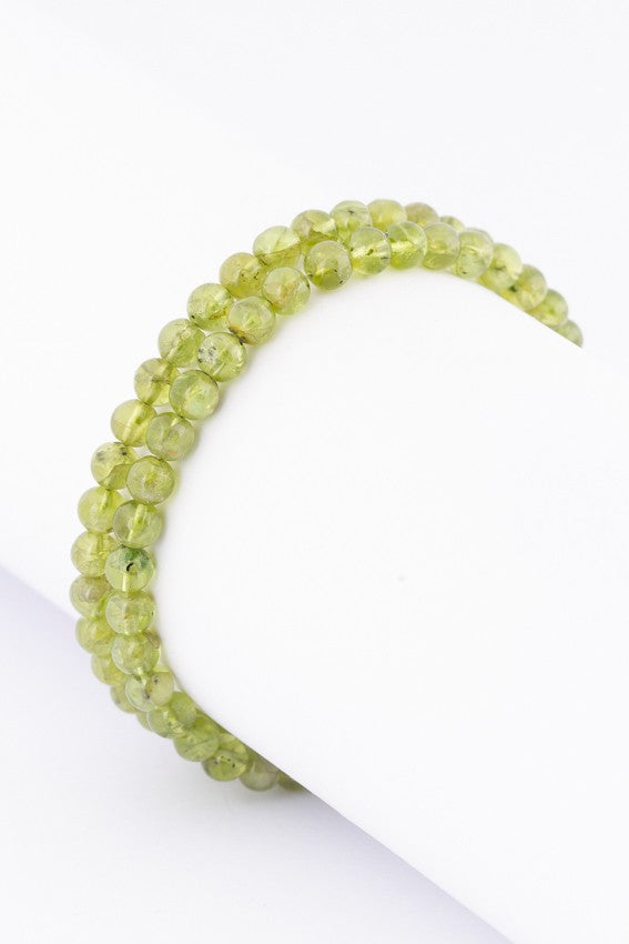 2-strengs peridoot armband aan gouden slot