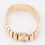 Gold tri-color link bracelet