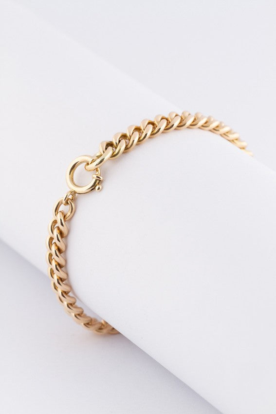 Antieke gouden massieve gourmet armband