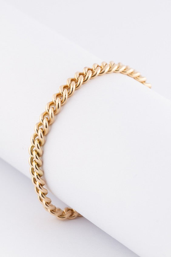 Antieke gouden massieve gourmet armband
