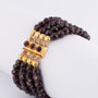 4-strand garnet bracelet with gold clasp