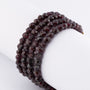4-strand garnet bracelet with gold clasp