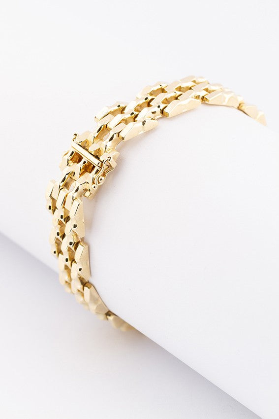 Gouden schakel armband